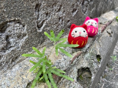 羊樂多 羊毛氈樂園 福神 貓咪 鑰匙圈