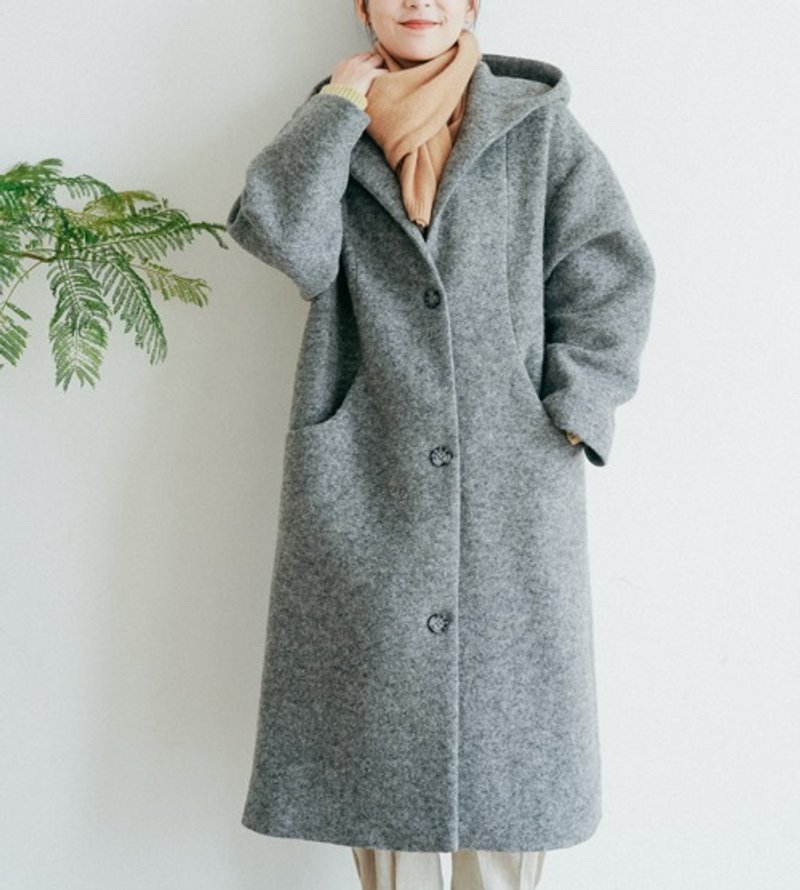 Lightweight, fluffy and warm wool coat long coat 231113-1 - Women's Casual & Functional Jackets - Wool 