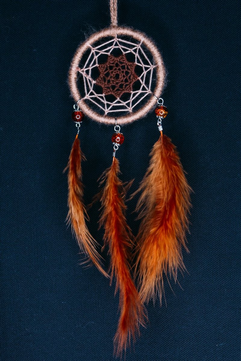 Handmade Dreamcatcher - 【Weave - Dark Brown】 - ของวางตกแต่ง - วัสดุอื่นๆ สีนำ้ตาล