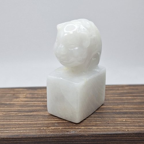 緣圓翡翠 細糯粉紫灑金小豬 動物 印章 吊墜 | 天然緬甸玉A貨翡翠
