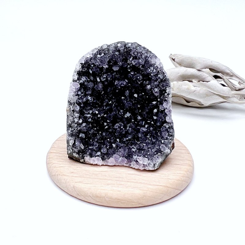 dull. Raw mineral purification, wealth and noble healing l Mini amethyst town amethyst l - ของวางตกแต่ง - คริสตัล สีม่วง