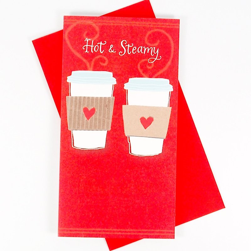 No matter how busy I am, I want to drink coffee with you. Valentine's Day card【Hallmark-Card Valentine's Day Series】 - Cards & Postcards - Paper Red