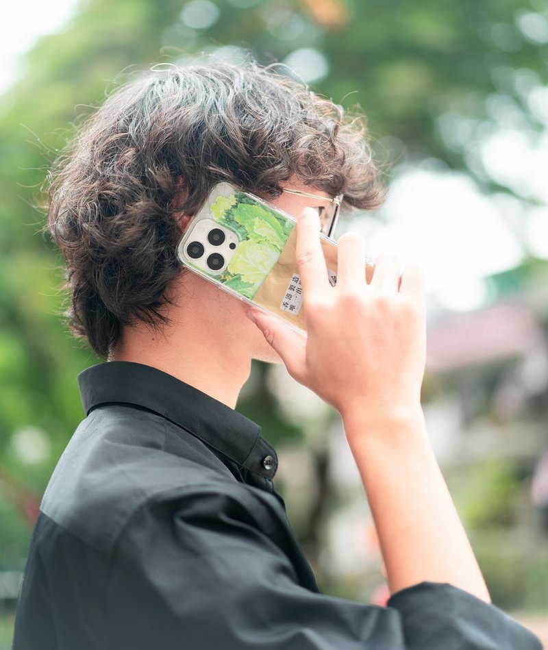 【Stay Dreaming聯乘獨家設計】食多啲菜手機套 iPhone Case - 手機殼/手機套 - 塑膠 綠色