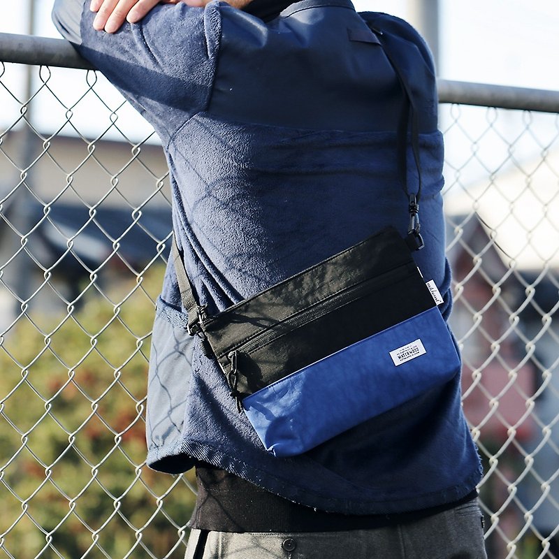 サコッシュ シンプルバージョン SV防水スモールバッグ 軽量スモールバッグサイドバックパック付き - ショルダーバッグ - 防水素材 ブルー