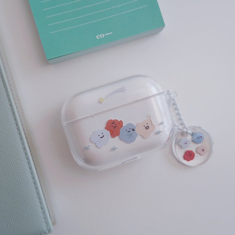 Meteor Wish-AirPods1/2/3/Pro Korea One-Piece Headphone Protective Cover Headphone Case - Headphones & Earbuds Storage - Plastic Transparent