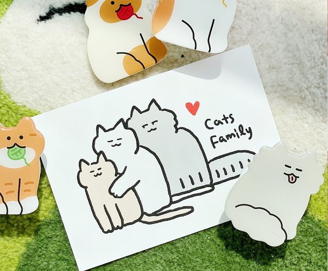 猫イラストポストカード 4種 - ショップ Varietysum はがき