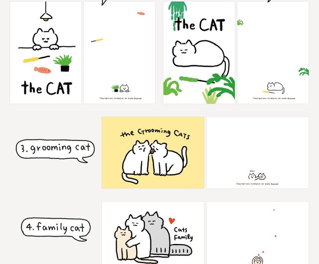 イラストカード　イラストペーパーまとめ売り　バラ売り可能 ポストカードセット［クラフト紙］ - sakuriyu - BOOTH