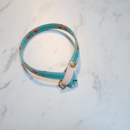 Michu Pet Collars #美珠手作 貓 項圈 愛的百萬心 綠色 可加購吊牌 附鈴鐺