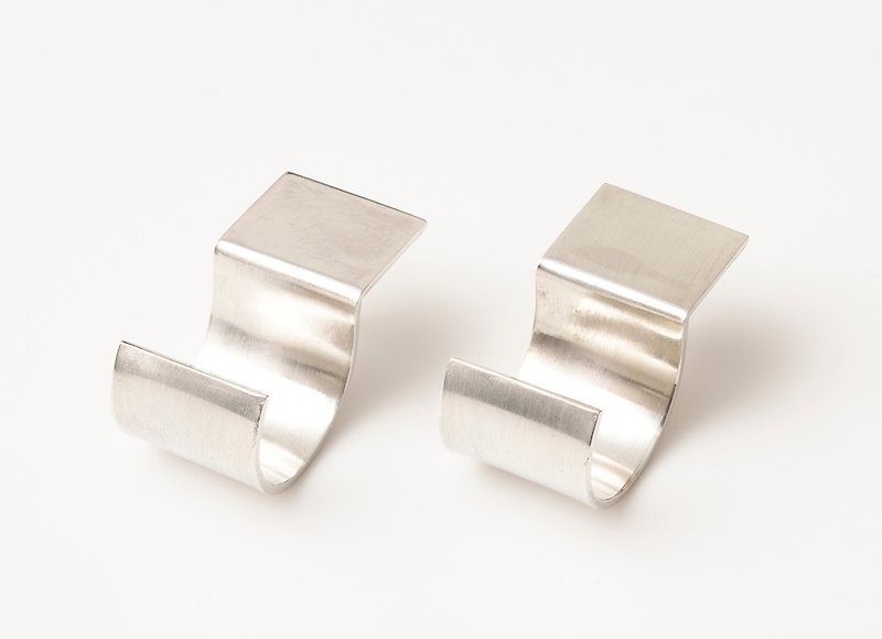 CP140 - 耳環/耳夾 - 其他金屬 銀色
