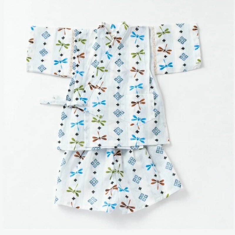 [Japanese OP mini] Japanese Jinbei boys’ short suits are available in two options - เสื้อยืด - ผ้าฝ้าย/ผ้าลินิน 