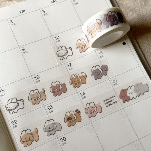 BUNNY WORLD 和紙テープ - ショップ yuying-illustration マスキング