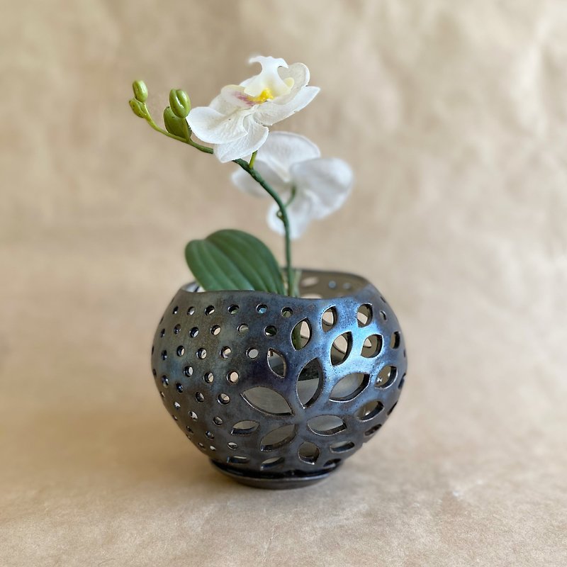 陶 植栽/盆栽 黑色 - Orchid pot,Orchid planter,Plant Pot,Planter ceramic,Designer Orchid pot