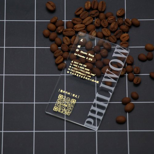 小蒔光設計 Le Temps Card 質感名片/壓克力/燙金+雷雕-100張