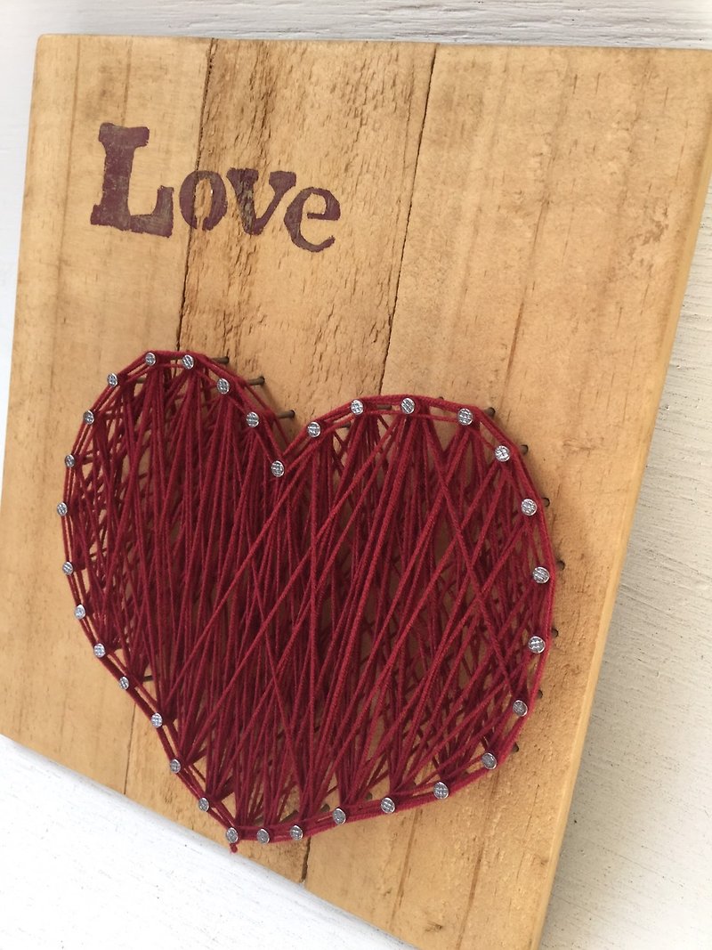 福音創作系列　木作品　牆面掛飾　居家擺飾　愛心 - 裝飾/擺設  - 木頭 紅色