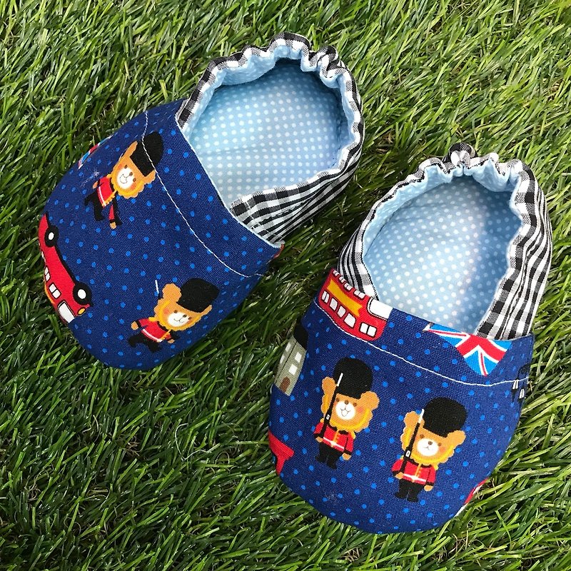 Bear to stand - toddler shoes - รองเท้าเด็ก - ผ้าฝ้าย/ผ้าลินิน สีน้ำเงิน