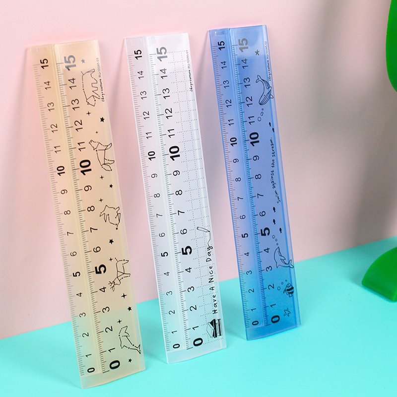 Chuyu Telescopic Slide Ruler/Plastic Ruler/Measuring Ruler/Ruler/Point Ruler-15cm - Other - Other Materials Multicolor