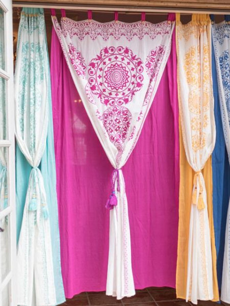 Layered Cotton Mandala Curtain 178cm - 門簾/門牌 - 其他材質 