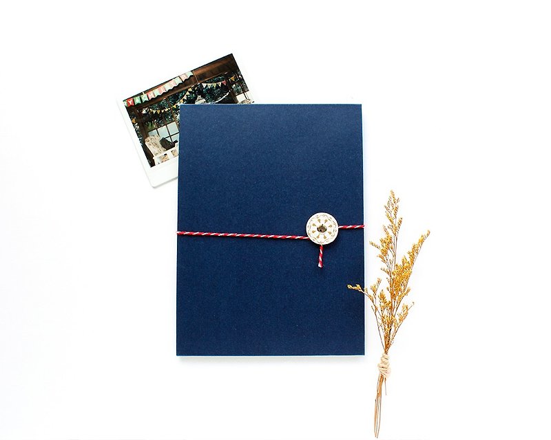 Handmade / pull the page tied with the rope - blue - อัลบั้มรูป - กระดาษ สีน้ำเงิน