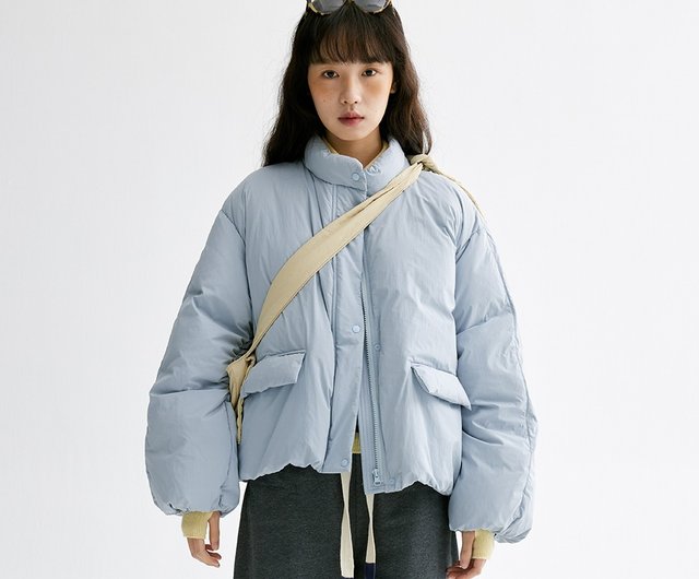 【GLOWNY】韓国人気★ BOUNDERLESS DOWN PUFFER JACKET★3COLOR BOUNDERLESS DOWN PUFFER JACKET (CHARCOAL) - GLOWNY