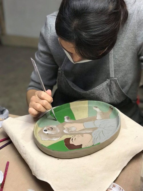 Workshop(s)】[Ceramic underglaze painting experience class] Basic  introduction (including kiln firing) - Shop circlepointstudio Pottery &  Glasswork - Pinkoi