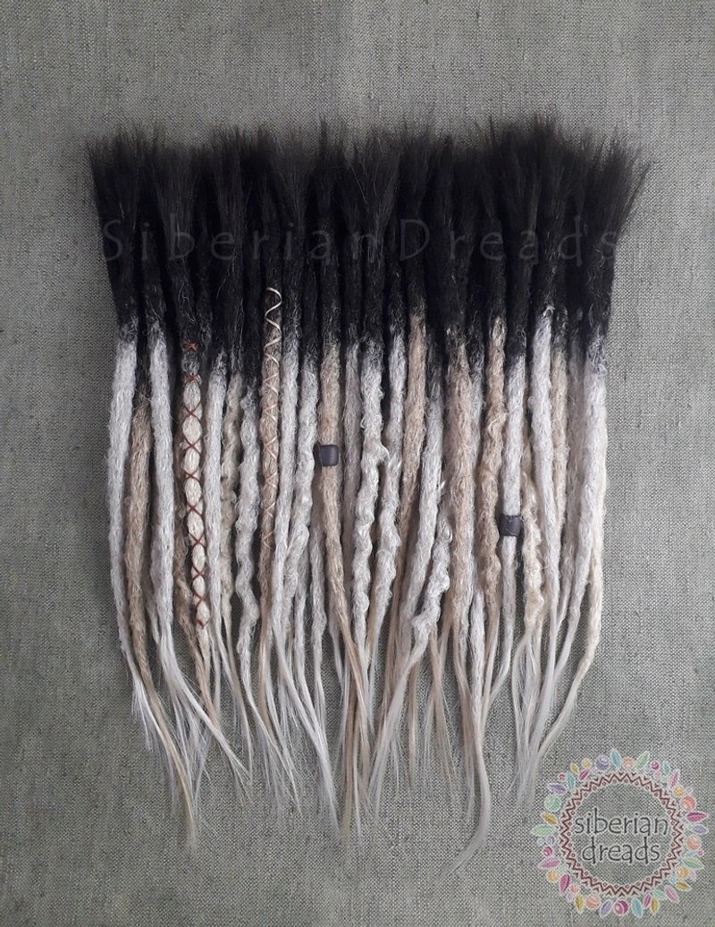 Brown Blonde Dreadlock extensions / Crocheted dreads for permanent extensions. - 髮夾/髮圈 - 其他材質 金色