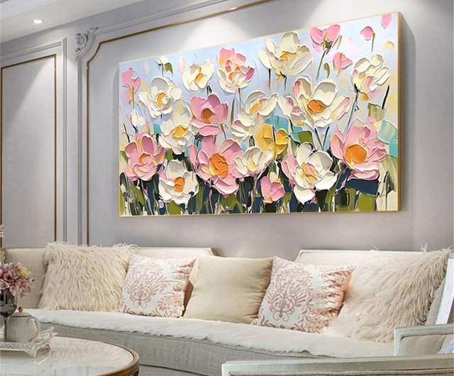 花言葉 油絵/抽象画/オリジナル作品/装飾画/リビング・ダイニング用