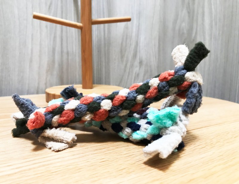 [Handmade Toys] Residual Cloth Brush Twist Knot Rope Toy Chew Toy Dog Toy Braided Rope Knot - ของเล่นสัตว์ - เส้นใยสังเคราะห์ หลากหลายสี