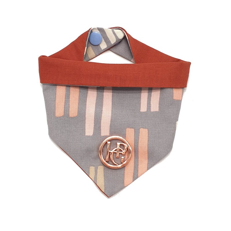 Australia Happy Go Puppy Pet Scarf-Pastel Rain (Rose Gold) - ชุดสัตว์เลี้ยง - ผ้าฝ้าย/ผ้าลินิน 