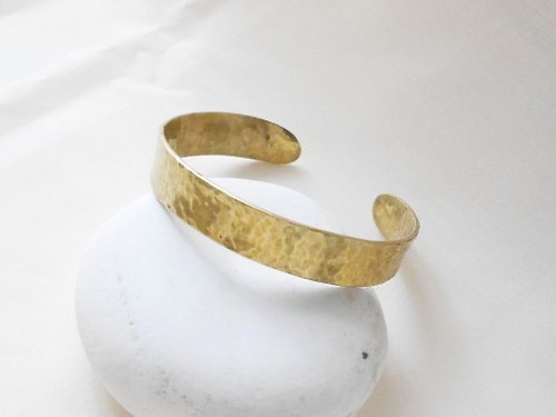 如(JU's) 黃銅 水波紋 開放式手環