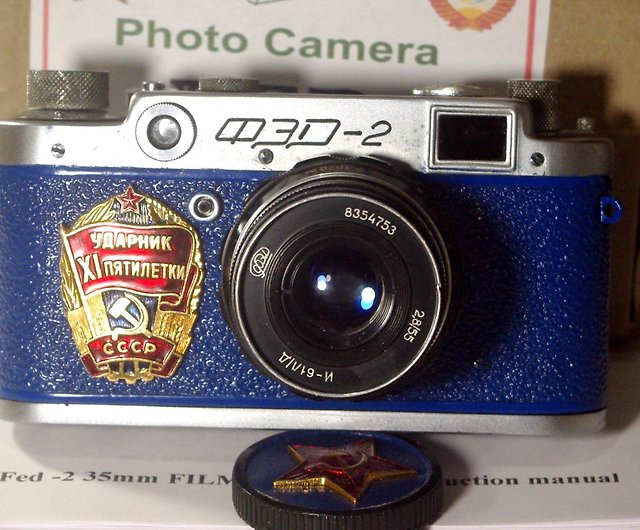 1957年！ソ連製FED-2カメラロシアライカ英語マニュアルとボックス付き