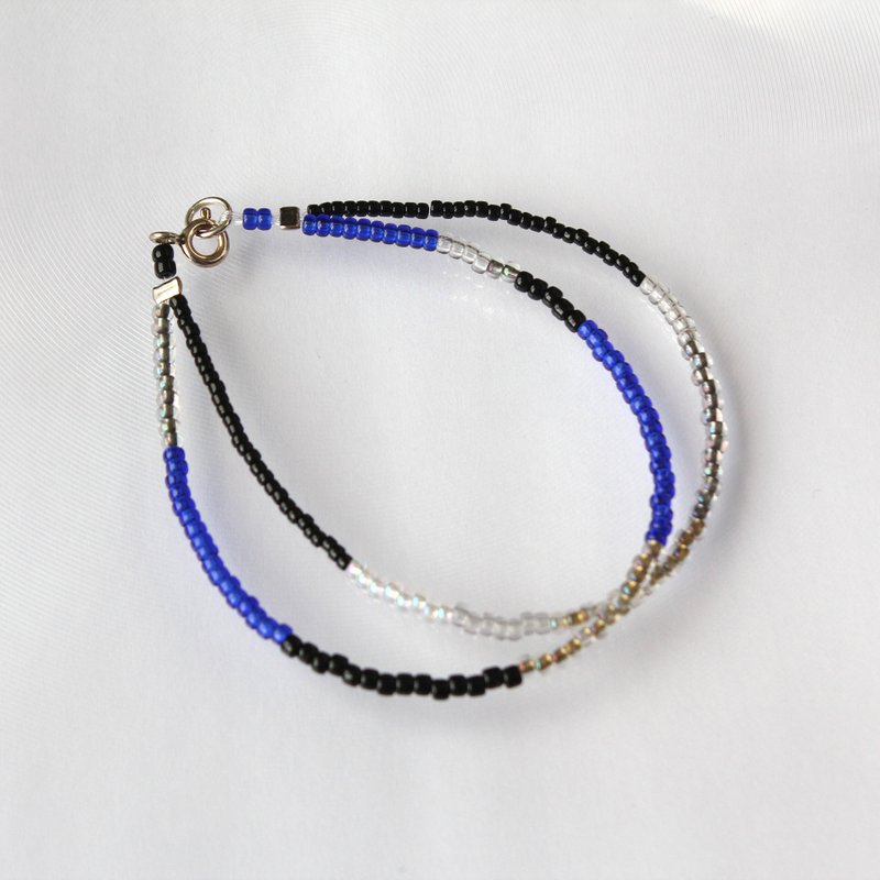 Astral Sky - Glass Seed Bracelet - สร้อยข้อมือ - แก้ว สีน้ำเงิน