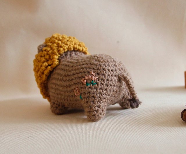 毛糸人形 手作り人形コーナー 動物 羊毛フェルト 刺繍 ライオン