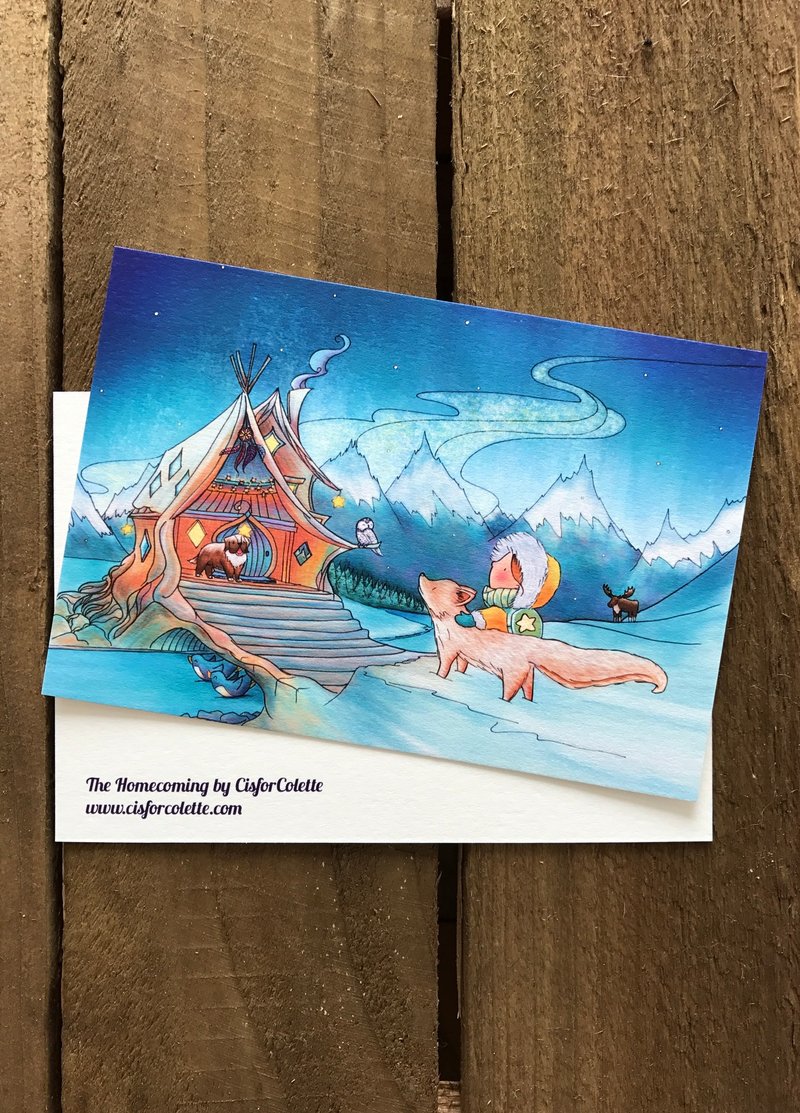 The Homecoming postcard - 卡片/明信片 - 紙 藍色