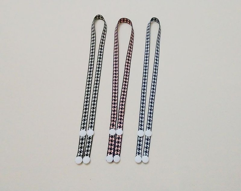 Mask chain mask rope epidemic prevention small things houndstooth pattern thick webbing spot - Lanyards & Straps - Cotton & Hemp Multicolor