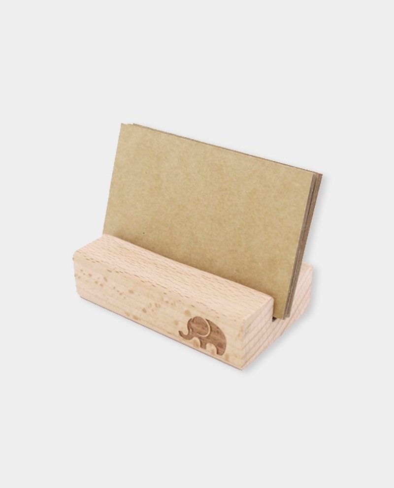 [Small box] wooden business card holder/mobile phone holder S_pattern version/wood/gift/gift/graduation gift - Folders & Binders - Wood Brown