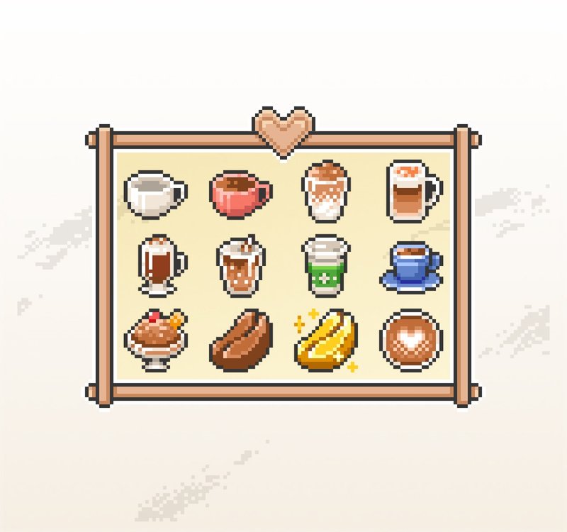 Twitch小奇點及訂閱者徽章/忠誠徽章套圖/像素風/咖啡飲料 - Logo 設計/圖案設計 - 其他材質 