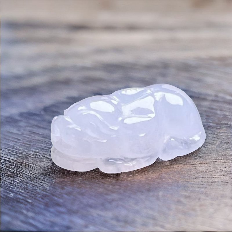 [Lucky Beast] アイスバイオレット翡翠リングヌードル天然ビルマ翡翠翡翠ギフト | - 金具・アクセサリーパーツ - 翡翠 透明