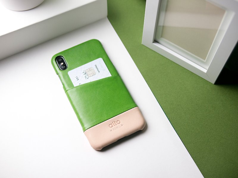 Alto iPhone Metro Leather Case – Lime/Original - Phone Cases - Genuine Leather Green