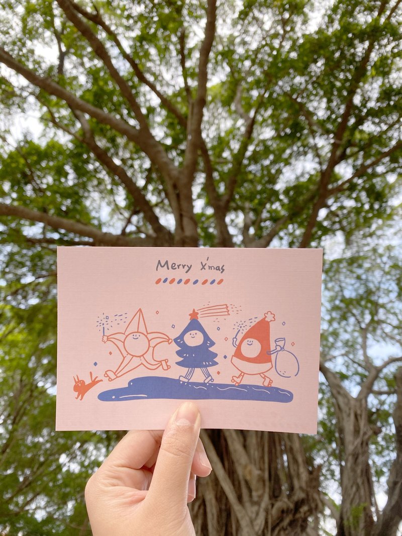 xmas card sendder/  Carrie Xmas Card - การ์ด/โปสการ์ด - กระดาษ สีส้ม