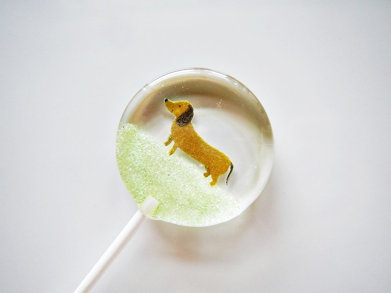 Creative Lollipop-Dachshund Puppy (5pcs/box) - ขนมคบเคี้ยว - อาหารสด สีนำ้ตาล
