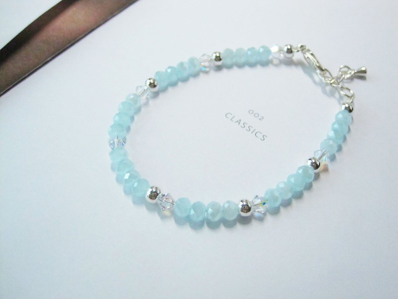 Tiny Blue Ocean / Clear Blue / Swarovski Crystal Bracelet - Necklaces - Gemstone Blue