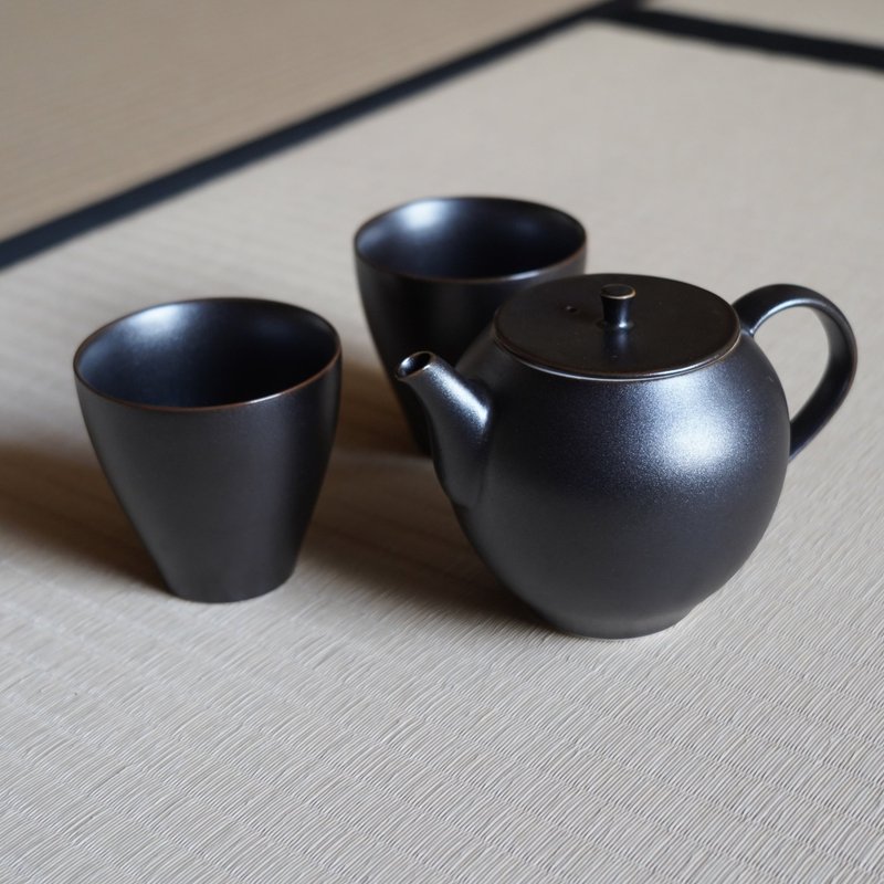 [Pre-order] Yayun Ceramic Tea Set (Black) - Teapots & Teacups - Pottery 