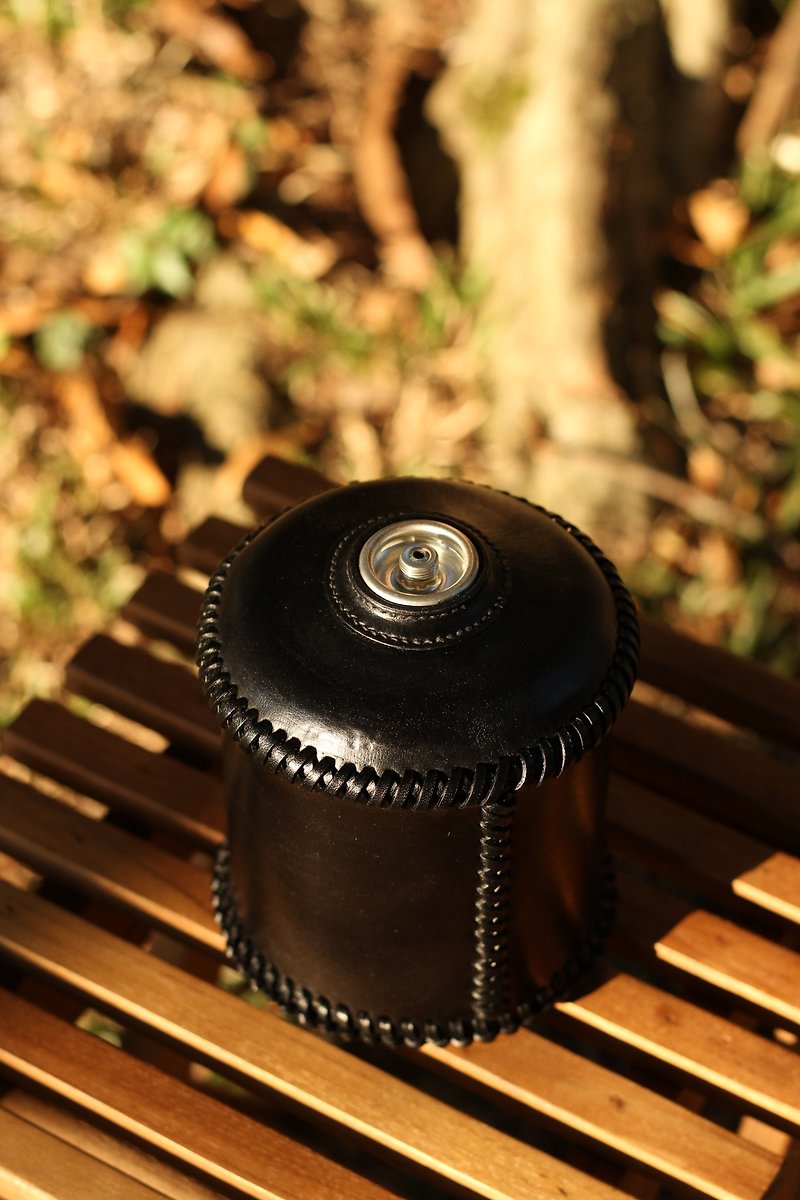 Alpine gas tank fat bottle leather woven leather plastic leather case - โคมไฟ - หนังแท้ สีดำ