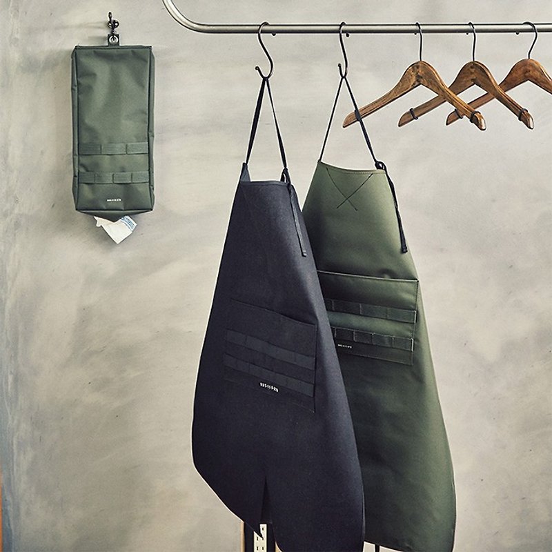 Molle- personality apron (military green) - Aprons - Cotton & Hemp Green