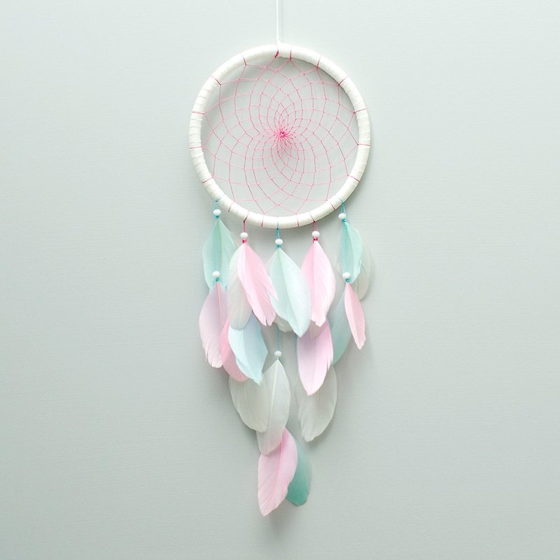 Dream Catcher (medium size 18cm) - Fantasy macaron style, wedding gadgets, home furnishings - Items for Display - Other Materials 