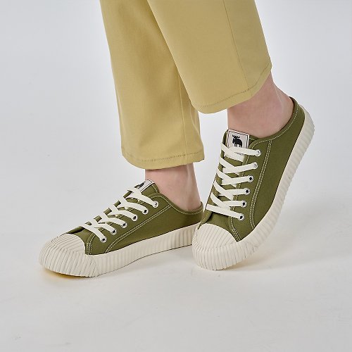 MOZ 1998 Taiwan moz瑞典 穆勒拖鞋式餅乾鞋(橄欖綠)