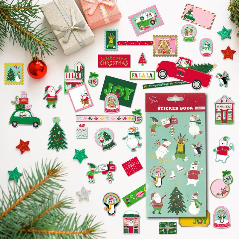 Christmas sticker book (16 sheets) - สติกเกอร์ - กระดาษ หลากหลายสี