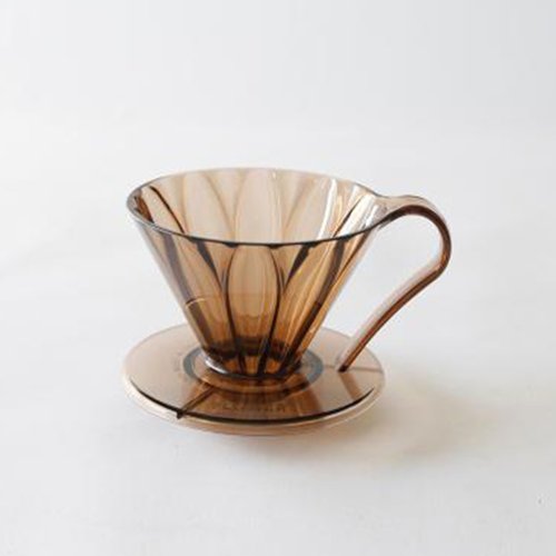 CAFEC 日本手沖咖啡器具 【新品】日本CAFEC Tritan 花瓣濾杯(清澈棕)-共兩款