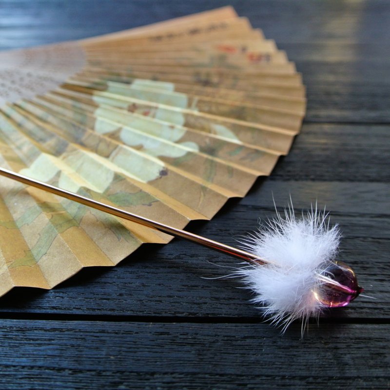 Tao Zijun hairpin - เครื่องประดับผม - ทองแดงทองเหลือง สีม่วง