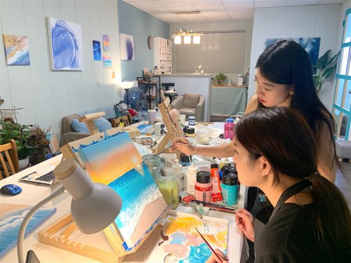 体験・アクティビティ】金箔の絵画の質感の絵画の抽象画 - もう